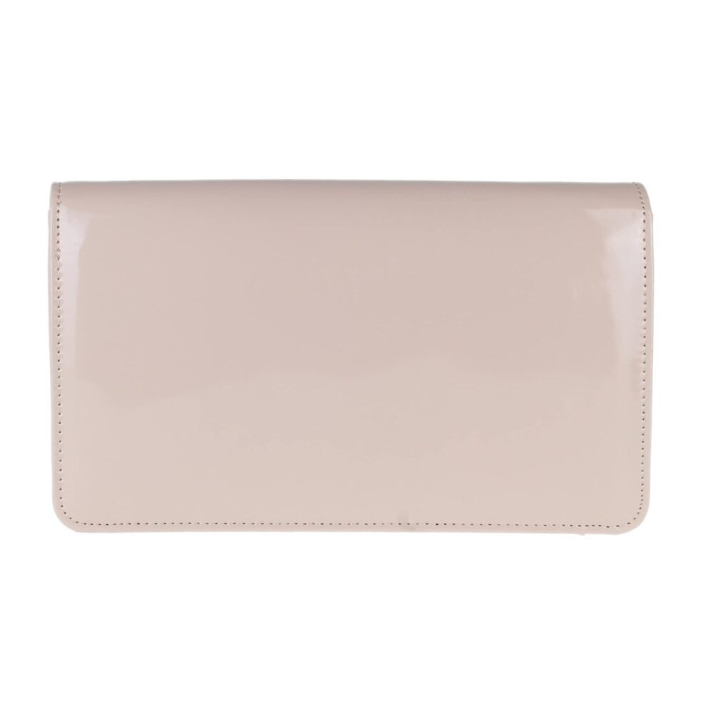 6909 Metallic Frame Envelope Clutch Bag Nude - Picture 5 of 6